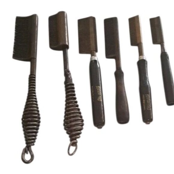 Vtg Hot Comb Lot 6 Kentucky Maid Professional Stove Marcel Silk Press 4B Antique - Picture 8 of 8